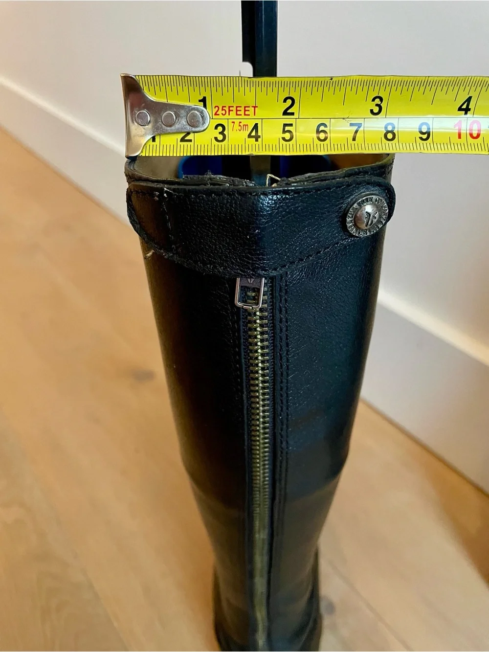 Frye Tall Black Leather Riding Boots • Size 7.5 B • Made in Mexico - Picture 13 of 14
